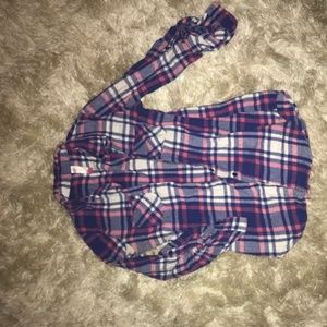 Pink and Purple Flannel Shirt